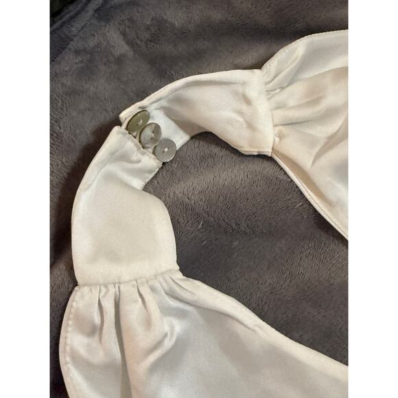 NWOT Show Me Your Mumu Size Small Jasmine Halter Maxi Dress Ivory Luxe Formal - Picture 6 of 10